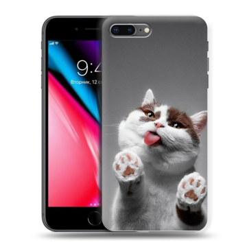 Силиконовый чехол на Iphone 8 Plus с принтом Коты