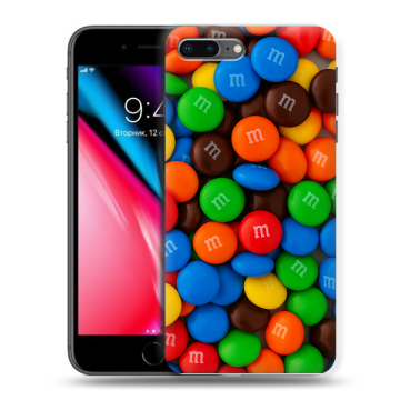 Силиконовый чехол на Iphone 8 Plus с принтом Конфеты