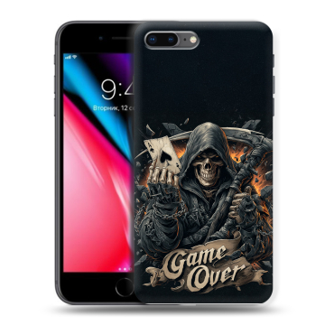 Силиконовый чехол на Iphone 8 Plus с принтом Скелет карты