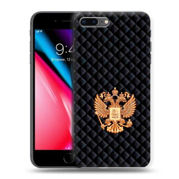 Силиконовый чехол на Iphone 8 Plus с принтом Герб России принт Силиконовый чехол на Iphone 8 Plus с принтом Герб России принт