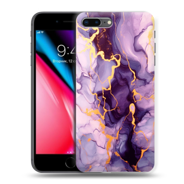 Силиконовый чехол на Iphone 8 Plus с принтом Мрамор Силиконовый чехол на Iphone 8 Plus с принтом Мрамор