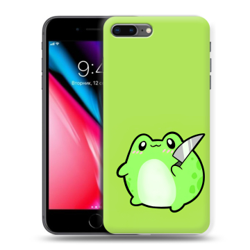 Силиконовый чехол на Iphone 8 Plus с принтом Лягушенок Силиконовый чехол на Iphone 8 Plus с принтом Лягушенок