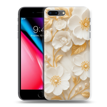 Силиконовый чехол на Iphone 8 Plus с принтом Цветы Силиконовый чехол на Iphone 8 Plus с принтом Цветы