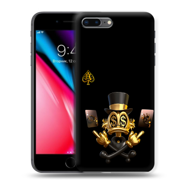 Силиконовый чехол на Iphone 8 Plus с принтом Золотой скрудж макдак Силиконовый чехол на Iphone 8 Plus с принтом Золотой скрудж макдак