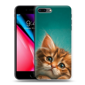 Силиконовый чехол на Iphone 8 Plus с принтом котенок Силиконовый чехол на Iphone 8 Plus с принтом котенок
