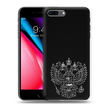 Силиконовый чехол на Iphone 8 Plus с принтом Герб России Силиконовый чехол на Iphone 8 Plus с принтом Герб России
