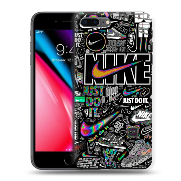 Силиконовый чехол на Iphone 8 Plus с принтом Найк Силиконовый чехол на Iphone 8 Plus с принтом Найк