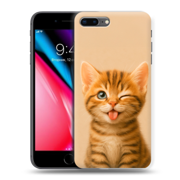 Силиконовый чехол на Iphone 8 Plus с принтом котенок Силиконовый чехол на Iphone 8 Plus с принтом котенок