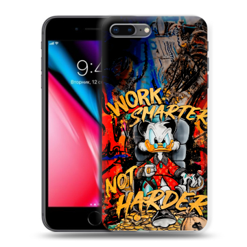 Силиконовый чехол на Iphone 8 Plus с принтом Дональд Дак Деньги Силиконовый чехол на Iphone 8 Plus с принтом Дональд Дак Деньги