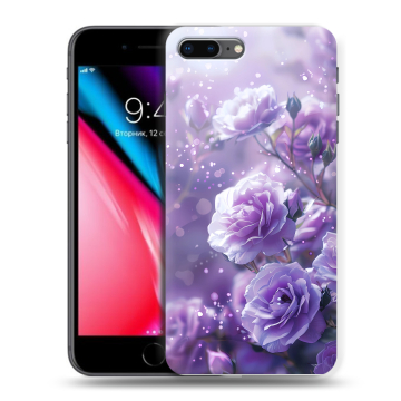 Силиконовый чехол на Iphone 8 Plus с принтом Розы цветы Силиконовый чехол на Iphone 8 Plus с принтом Розы цветы