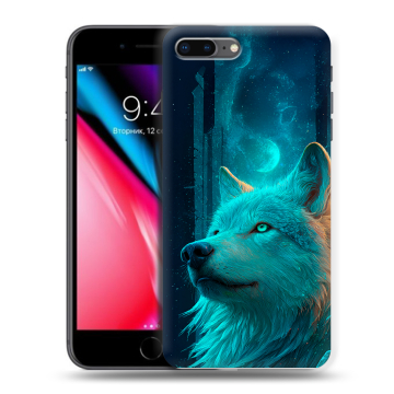 Силиконовый чехол на Iphone 8 Plus с принтом бабочки саккура Силиконовый чехол на Iphone 8 Plus с принтом бабочки саккура