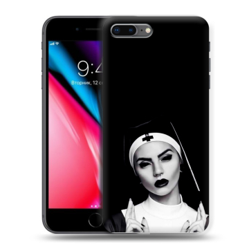 Силиконовый чехол на Iphone 8 Plus с принтом монашка Силиконовый чехол на Iphone 8 Plus с принтом монашка