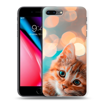 Силиконовый чехол на Iphone 8 Plus с принтом котик Силиконовый чехол на Iphone 8 Plus с принтом котик