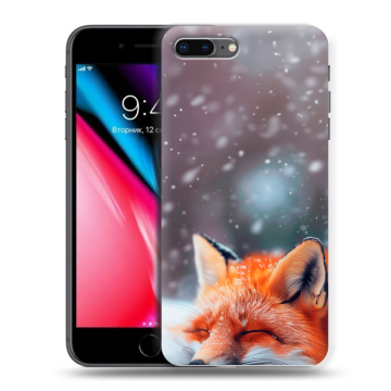 Силиконовый чехол на Iphone 8 Plus с принтом лиса Силиконовый чехол на Iphone 8 Plus с принтом лиса