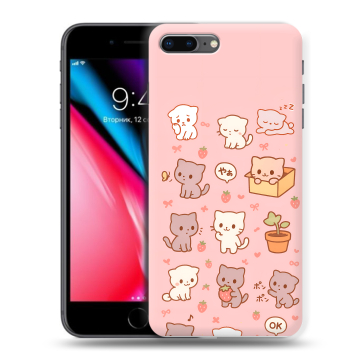 Силиконовый чехол на Iphone 8 Plus с принтом Hello Kitty Хелоу Кити Силиконовый чехол на Iphone 8 Plus с принтом Hello Kitty Хелоу Кити