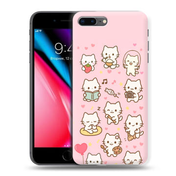 Силиконовый чехол на Iphone 8 Plus с принтом Hello Kitty Хелоу Кити Силиконовый чехол на Iphone 8 Plus с принтом Hello Kitty Хелоу Кити