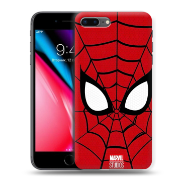 Силиконовый чехол на Iphone 8 Plus с принтом человек паук spiderman Силиконовый чехол на Iphone 8 Plus с принтом человек паук spiderman