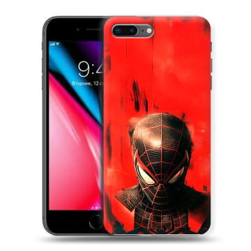 Силиконовый чехол на Iphone 8 Plus с принтом человек паук spiderman Силиконовый чехол на Iphone 8 Plus с принтом человек паук spiderman