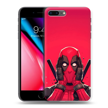 Силиконовый чехол на Iphone 8 Plus с принтом Дедпул Deadpool Силиконовый чехол на Iphone 8 Plus с принтом Дедпул Deadpool