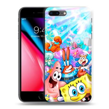 Силиконовый чехол на Iphone 8 Plus с принтом спанчбоб спанч боб Силиконовый чехол на Iphone 8 Plus с принтом спанчбоб спанч боб