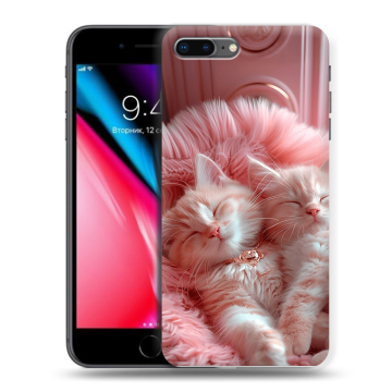 Силиконовый чехол на Iphone 8 Plus с принтом котята котики Силиконовый чехол на Iphone 8 Plus с принтом котята котики
