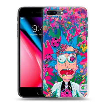 Силиконовый чехол на Iphone 8 Plus с принтом Рик и Морти Rick Morty Силиконовый чехол на Iphone 8 Plus с принтом Рик и Морти Rick Morty