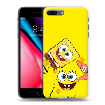Силиконовый чехол на Iphone 8 Plus с принтом Спанч боб Спанчбоб Силиконовый чехол на Iphone 8 Plus с принтом Спанч боб Спанчбоб