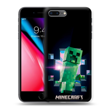 Силиконовый чехол на Iphone 8 Plus с принтом Майнкрафт Minecraft Силиконовый чехол на Iphone 8 Plus с принтом Майнкрафт Minecraft