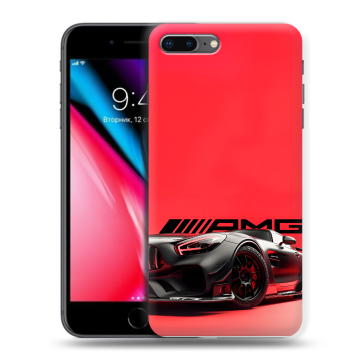 Силиконовый чехол на Iphone 8 Plus с принтом Мерседес Mercedes AMG Силиконовый чехол на Iphone 8 Plus с принтом Мерседес Mercedes AMG