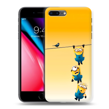 Силиконовый чехол на Iphone 8 Plus с принтом Миньоны Силиконовый чехол на Iphone 8 Plus с принтом Миньоны