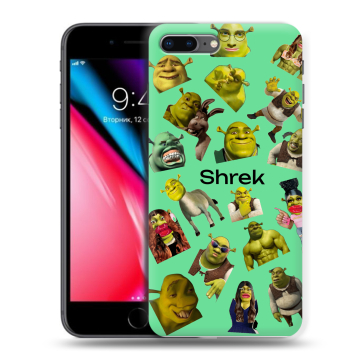 Силиконовый чехол на Iphone 8 Plus с принтом Шрек Shrek Силиконовый чехол на Iphone 8 Plus с принтом Шрек Shrek