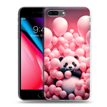 Силиконовый чехол на Iphone 8 Plus с принтом Панда Силиконовый чехол на Iphone 8 Plus с принтом Панда