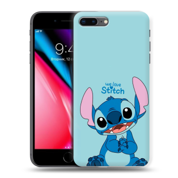Силиконовый чехол на Iphone 8 Plus с принтом Лило и Стич Силиконовый чехол на Iphone 8 Plus с принтом Лило и Стич