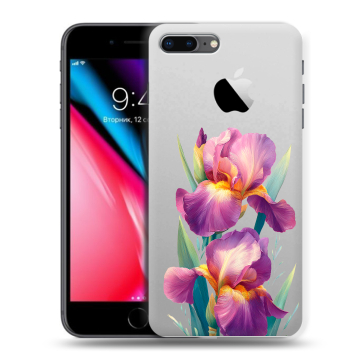 Силиконовый чехол на Iphone 8 Plus с принтом Цветы орхидеи Силиконовый чехол на Iphone 8 Plus с принтом Цветы орхидеи