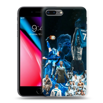 Силиконовый чехол на Iphone 8 Plus с принтом Реал Роналдо Силиконовый чехол на Iphone 8 Plus с принтом Реал Роналдо