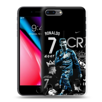 Силиконовый чехол на Iphone 8 Plus с принтом Реал Роналдо Силиконовый чехол на Iphone 8 Plus с принтом Реал Роналдо