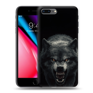 Силиконовый чехол на Iphone 8 Plus с принтом Волк Силиконовый чехол на Iphone 8 Plus с принтом Волк
