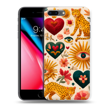 Силиконовый чехол на Iphone 8 Plus с принтом Модный принт Силиконовый чехол на Iphone 8 Plus с принтом Модный принт