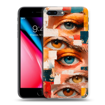 Силиконовый чехол на Iphone 8 Plus с принтом Модный принт Силиконовый чехол на Iphone 8 Plus с принтом Модный принт