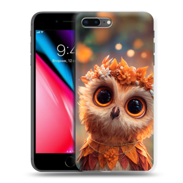 Силиконовый чехол на Iphone 8 Plus с принтом Милая сова Силиконовый чехол на Iphone 8 Plus с принтом Милая сова