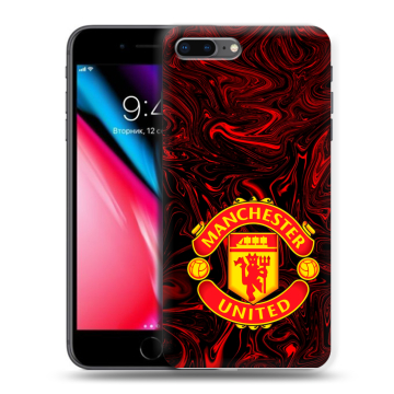 Силиконовый чехол на Iphone 8 Plus с принтом Manchester United Силиконовый чехол на Iphone 8 Plus с принтом Manchester United