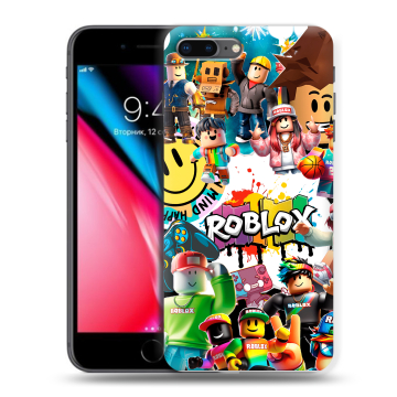 Силиконовый чехол на Iphone 8 Plus с принтом Roblox Роблокс Силиконовый чехол на Iphone 8 Plus с принтом Roblox Роблокс