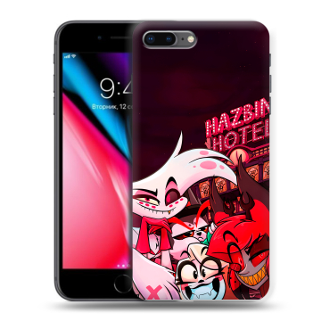 Силиконовый чехол на Iphone 8 Plus с принтом Hazbin Hotel Отель Хазбин Силиконовый чехол на Iphone 8 Plus с принтом Hazbin Hotel Отель Хазбин