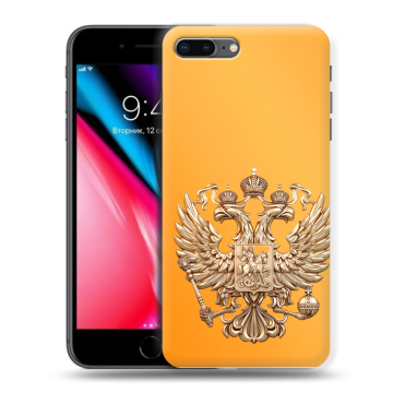 Силиконовый чехол на Iphone 8 Plus с принтом Герб Флаг России Силиконовый чехол на Iphone 8 Plus с принтом Герб Флаг России
