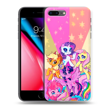 Силиконовый чехол на Iphone 8 Plus с принтом My little pony Дружба чудо Силиконовый чехол на Iphone 8 Plus с принтом My little pony Дружба чудо