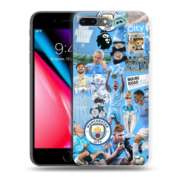 Силиконовый чехол на Iphone 8 Plus с принтом Man City Манчестер Сити Силиконовый чехол на Iphone 8 Plus с принтом Man City Манчестер Сити