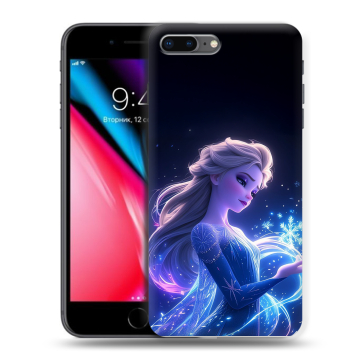 Силиконовый чехол на Iphone 8 Plus с принтом Холодное сердце Frozen Силиконовый чехол на Iphone 8 Plus с принтом Холодное сердце Frozen
