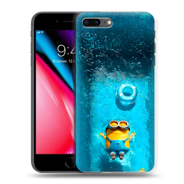 Силиконовый чехол на Iphone 8 Plus с принтом Миньоны Силиконовый чехол на Iphone 8 Plus с принтом Миньоны