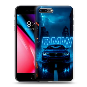 Силиконовый чехол на Iphone 8 Plus с принтом BMW БМВ Силиконовый чехол на Iphone 8 Plus с принтом BMW БМВ