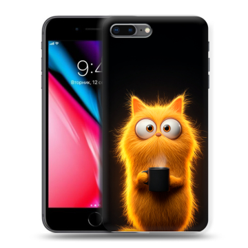 Силиконовый чехол на Iphone 8 Plus с принтом Смешной кот Силиконовый чехол на Iphone 8 Plus с принтом Смешной кот